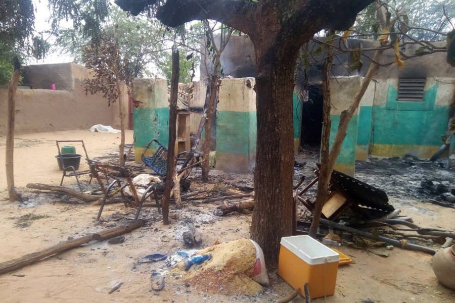 The scene shortly after a violent attack which left at least 134 people dead and dozens more wounded in Mali's central region - Photo: AP