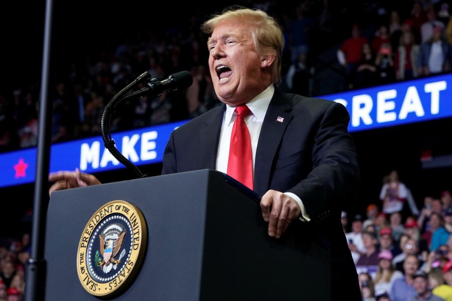 US President Donald Trump speaks during a Make America Great Again rally in Grand Rapids, Michigan, US, March 28, 2019 - REUTERS/Joshua Roberts