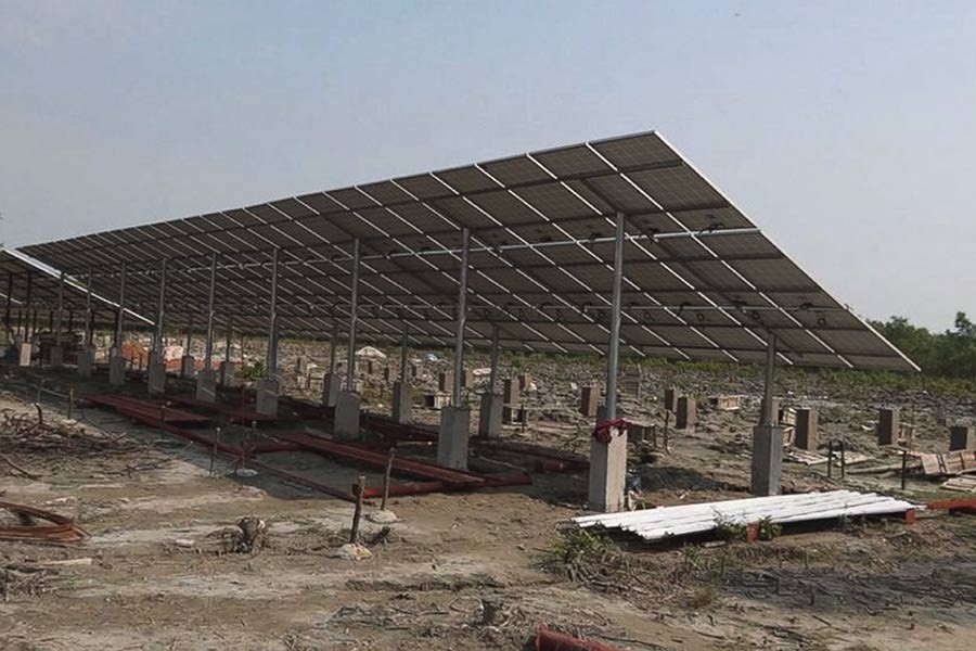 On the Bhasan Char, the Bangladesh government is building solar panels in anticipation for the thousands of Rohingya refugees that are expected to live there.—Photo courtesy: ABC  News  via the Internet