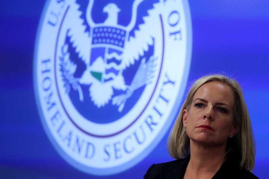 US Homeland Security Secretary Kirstjen Nielsen seen in this undated Reuters photo