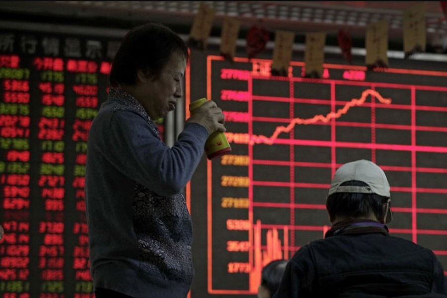 Asian shares fall after Wall Street’s slide
