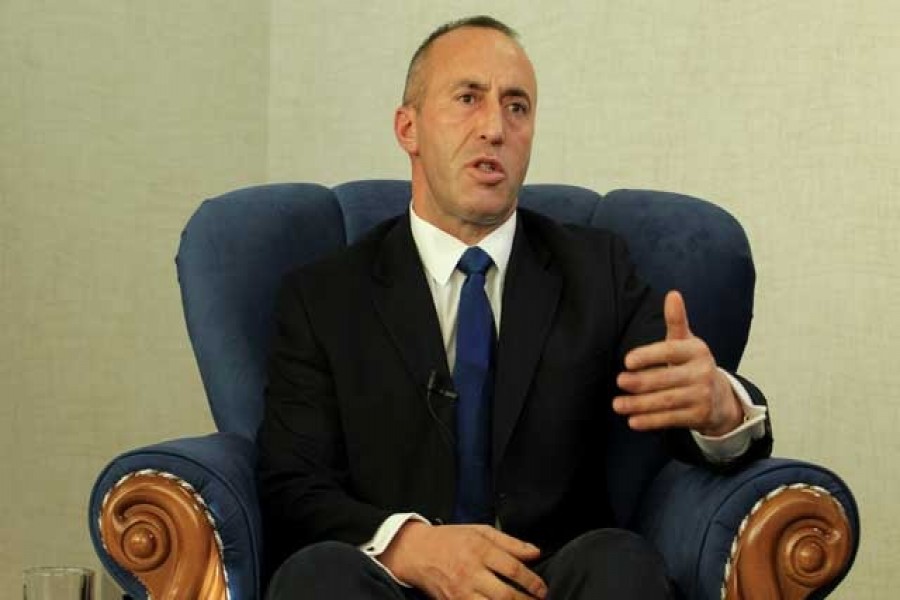 Kosovo's Prime Minister Ramush Haradinaj talks during an interview with Reuters in Pristina, Kosovo, October 16, 2017. Reuters/Files