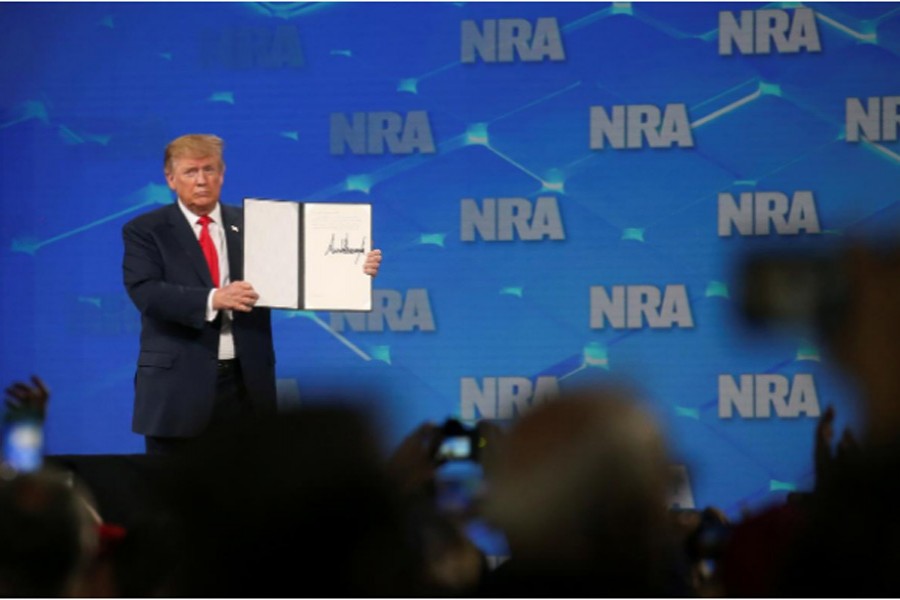 Trump pulling US out of UN arms treaty, heeding NRA   