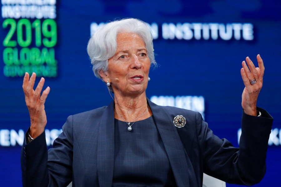 Christine Lagarde, Managing Director and Chairwoman of the International Monetary Fund speaks during the Milken Institute's 22nd annual Global Conference in Beverly Hills, California, US, April 29, 2019. Reuters/Files