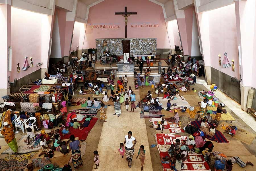 Muslim cyclone survivors take shelter in Mozambique church