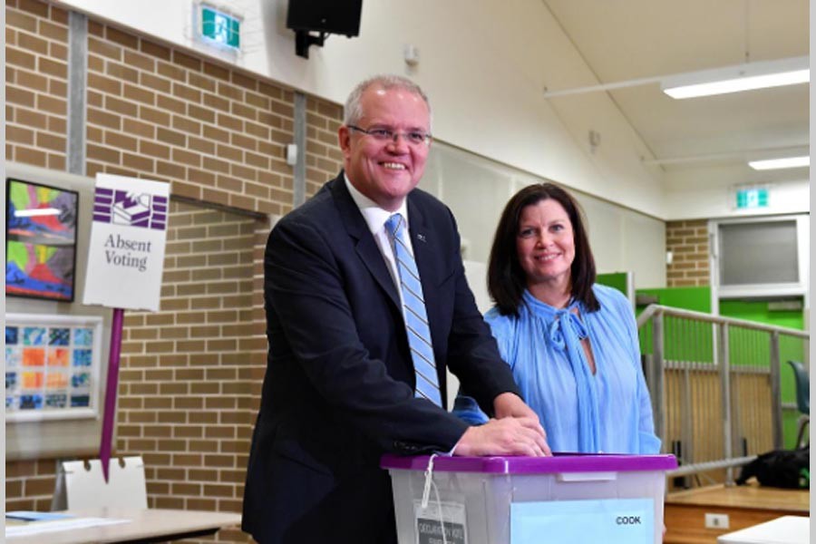 Australian PM Morrison celebrates unexpected election victory