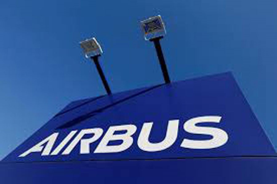The Airbus logo is pictured at Airbus headquarters in Blagnac near Toulouse, France	— Reuters