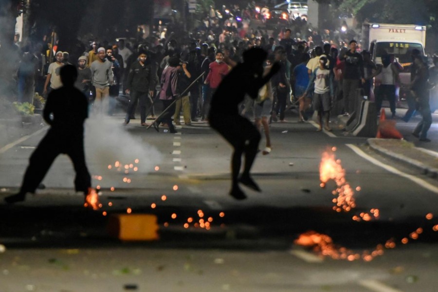 Protests that started peacefully on Tuesday turned violent in the evening, forcing police to fire tear gas to disperse the crowd - Reuters photo