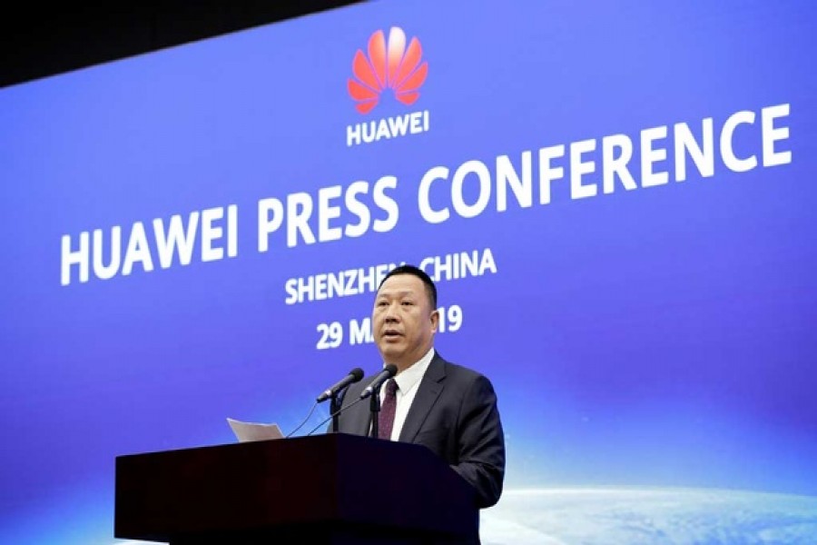 Huawei's Chief Legal Officer Song Liuping attends a news conference on Huawei’s ongoing legal action against the US government’s National Defense Authorization Act (NDAA) action at its headquarters in Shenzhen, Guangdong province, China, May 29, 2019. Reuters