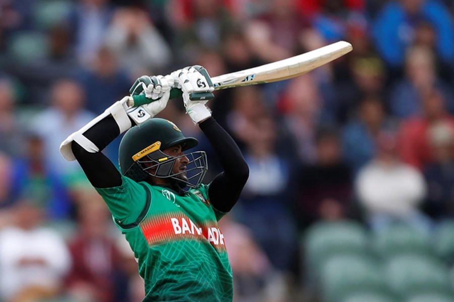 Shakib Al Hasan seen in this Reuters Action Image