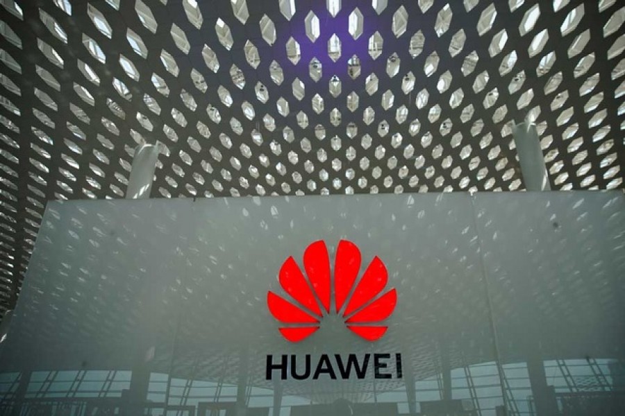 A Huawei company logo is seen at the Shenzhen International Airport in Shenzhen in Shenzhen, Guangdong province, China June 17, 2019. Reuters