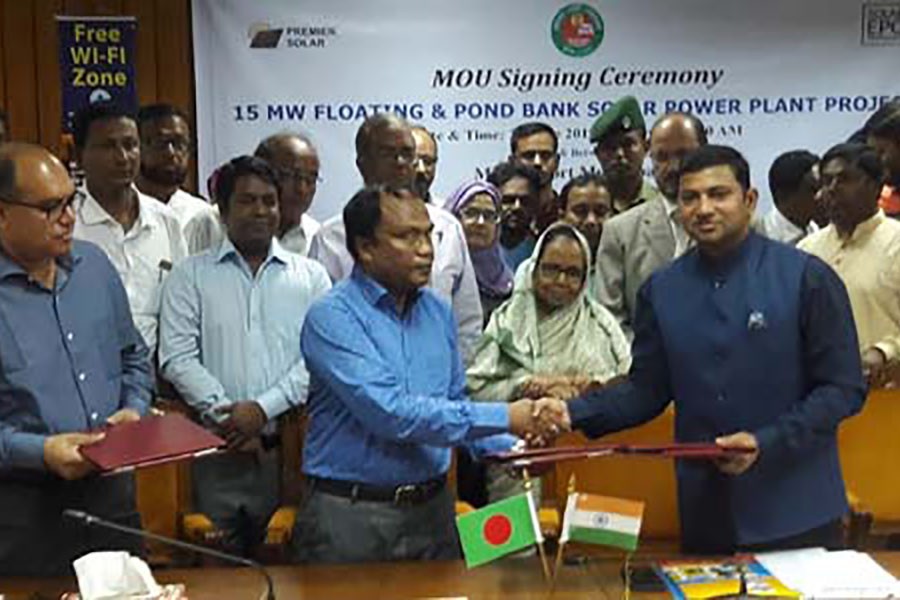 Move to construct floating solar power station in Mongla