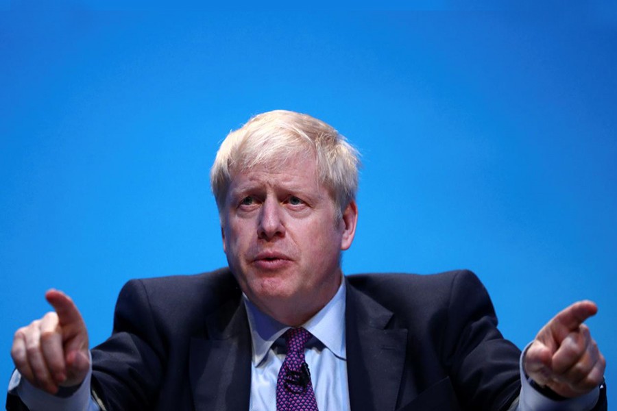 Boris Johnson, a leadership candidate for Britain's Conservative Party, speaks during a hustings event in Birmingham, Britain, on June 22, 2019 — Reuters photo