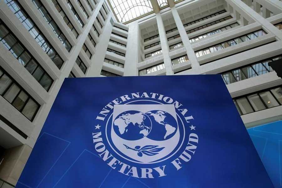 The International Monetary Fund logo is seen during the IMF/World Bank spring meetings in Washington, April 21, 2017. Reuters/Files