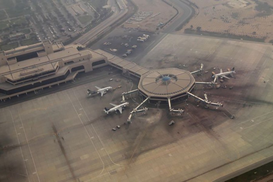 An aerial view of the airplane hub at the airport in Karachi, Pakistan on February 3, 2017 — Reuters/Files