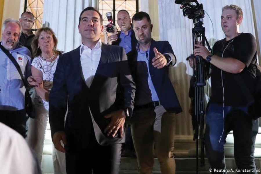 Leftist SYRIZA leader Alexis Tsipras, who guided Greece through one of the worst episodes of the euro debt crisis, concedes defeat to New Democracy leader Kyriakos Mitsotakis in the 2019 general election of the country on July 07. 	—Photo: Reuters