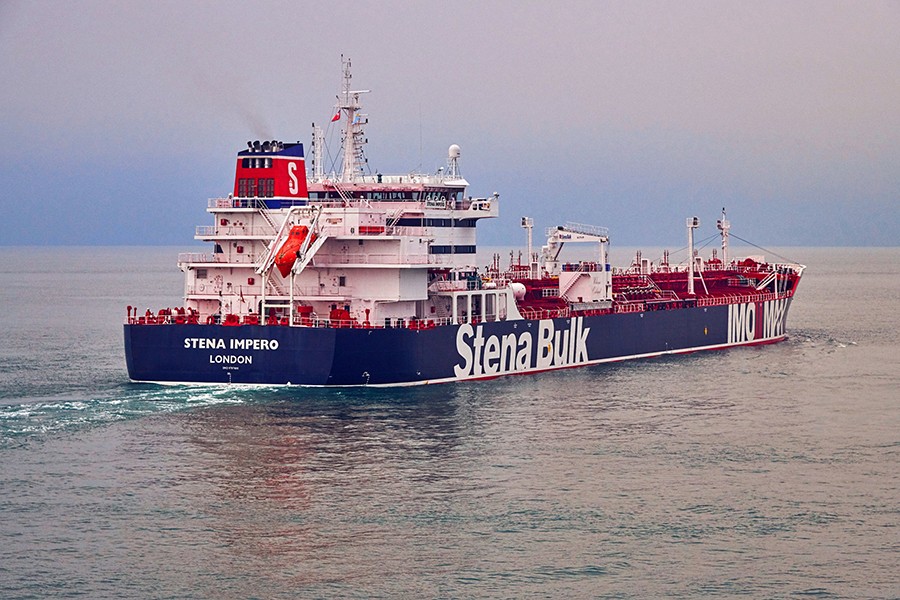 Undated handout photograph shows the Stena Impero, a British-flagged vessel owned by Stena Bulk, at an undisclosed location, obtained by Reuters on July 19, 2019 — Stena Bulk/via Reuters