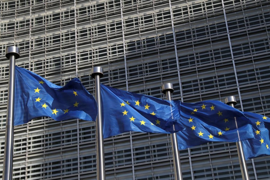 European Union flags flutter outside the European Commission headquarters, in Brussels, Belgium June 30, 2019. Reuters/Files