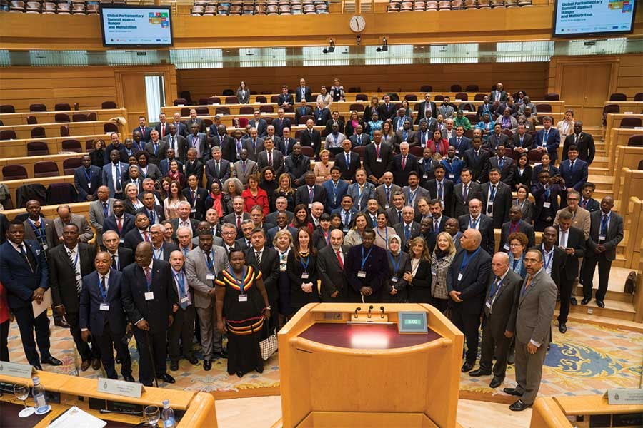 The Global Parliamentary Summit against Hunger and Malnutrition, held in Madrid on October 29-30, 2018, calls for political commitments. 	—Photo: fao.org