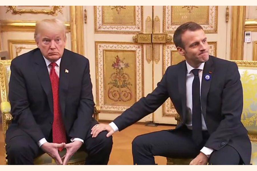 Trump dampens Macron move on Iran talks