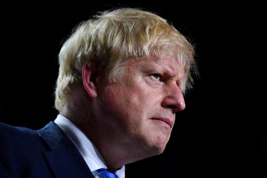 Britain's Prime Minister Boris Johnson is seen during a news conference at the end of the G7 summit in Biarritz, France on August 26, 2019 — Reuters photo