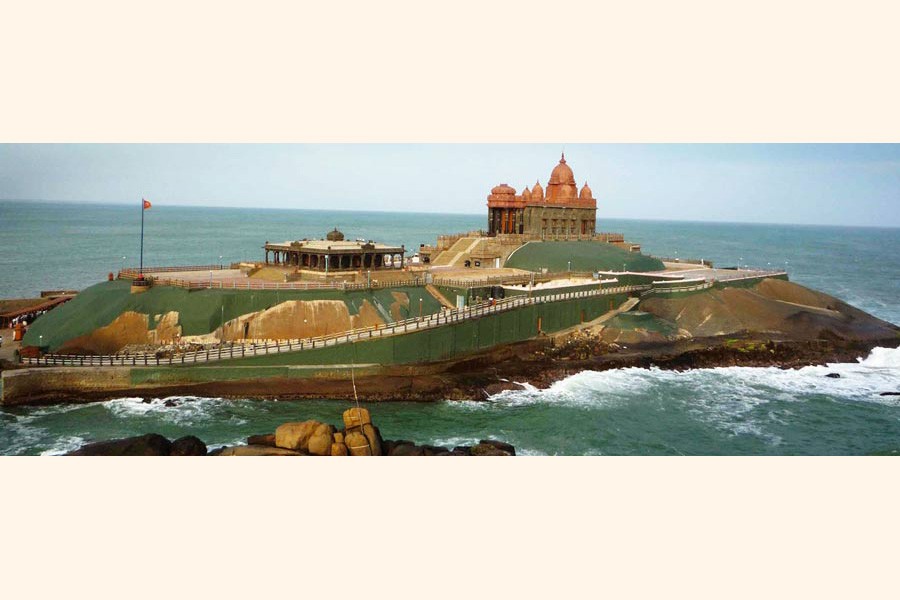 Southernmost tip of India where sea meets land