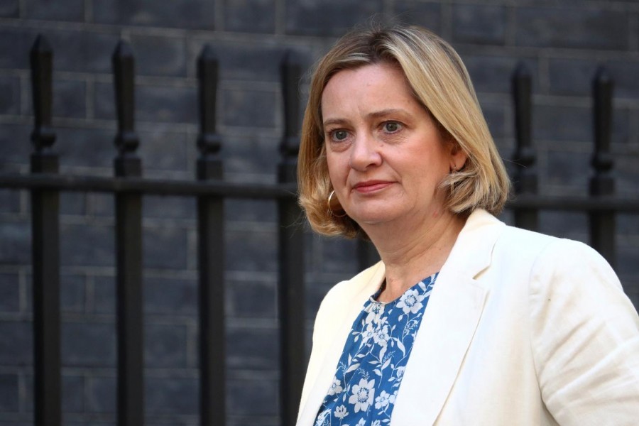 FILE PHOTO - Britain's Secretary of State for Work and Pensions Amber Rudd is seen outside Downing Street in London, Britain July 25, 2019. REUTERS/Hannah McKay