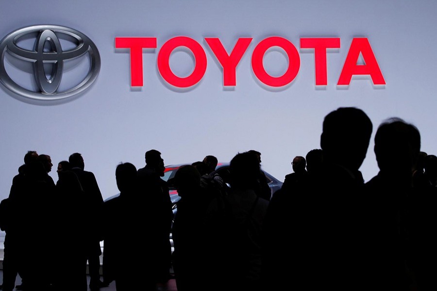 A Toyota logo is displayed at the 89th Geneva International Motor Show in Geneva, Switzerland on March 5, 2019 — Reuters photo