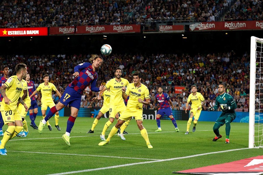 Barcelona's Antoine Griezmann scores their first goal — Reuters photo