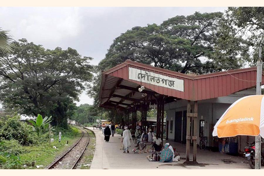 Daulatganj Railway Station in Cumilla has been closed down   	— FE Photo