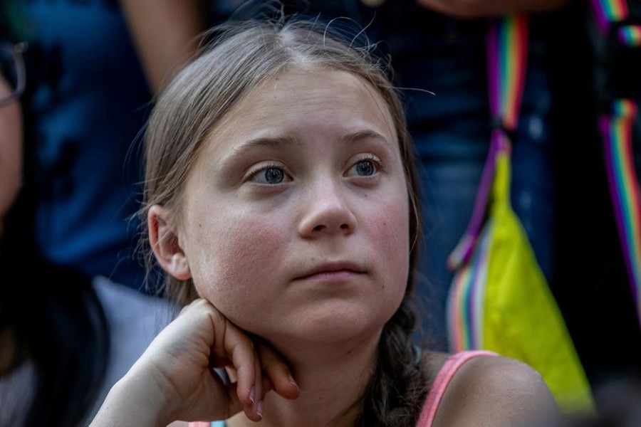 Swedish activist Greta Thunberg participates in a youth climate change protest in front of the United Nations Headquarters in Manhattan, New York City, New York, US, August 30, 2019. Reuters/Files