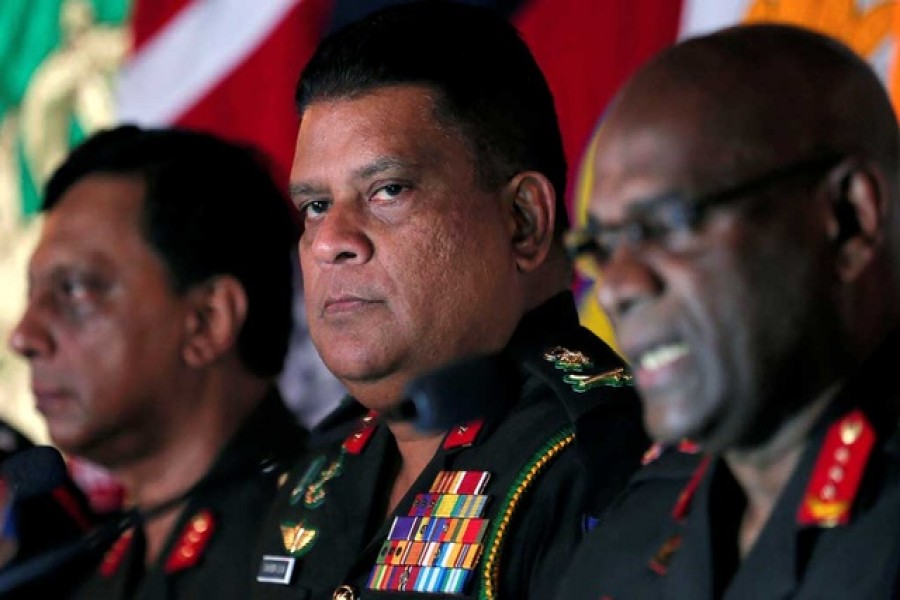 Chief of staff of Sri Lankan army Shavendra Silva attends a news conference in Colombo, Sri Lanka, May 16, 2019. On August 19, 2019 Shavendra Silva was named as army chief. Reuters