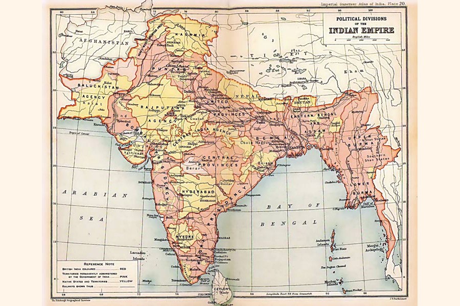 Map of the British Indian Empire from Imperial Gazetteer of India