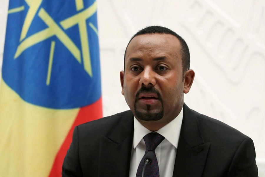 Ethiopia's Prime Minister Abiy Ahmed speaks at a news conference at his office in Addis Ababa, Ethiopia, August 1, 2019. Reuters/Files