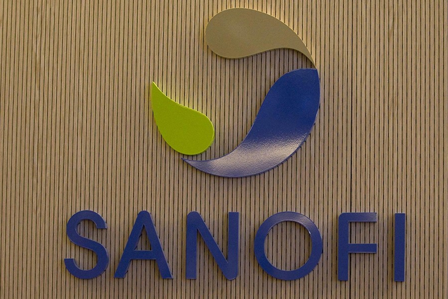 French drugs firm Sanofi's logo is pictured inside the company's headquarters during the company's 2014 annual results presentation in Paris on February 5, 2015 — Reuters/Files
