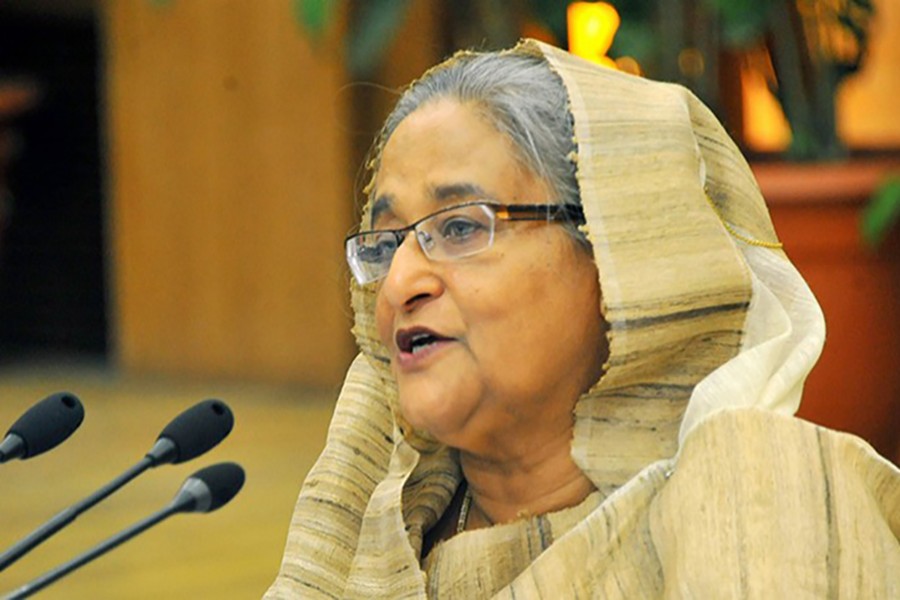 Prime Minister Sheikh Hasina seen in this undated UNB photo