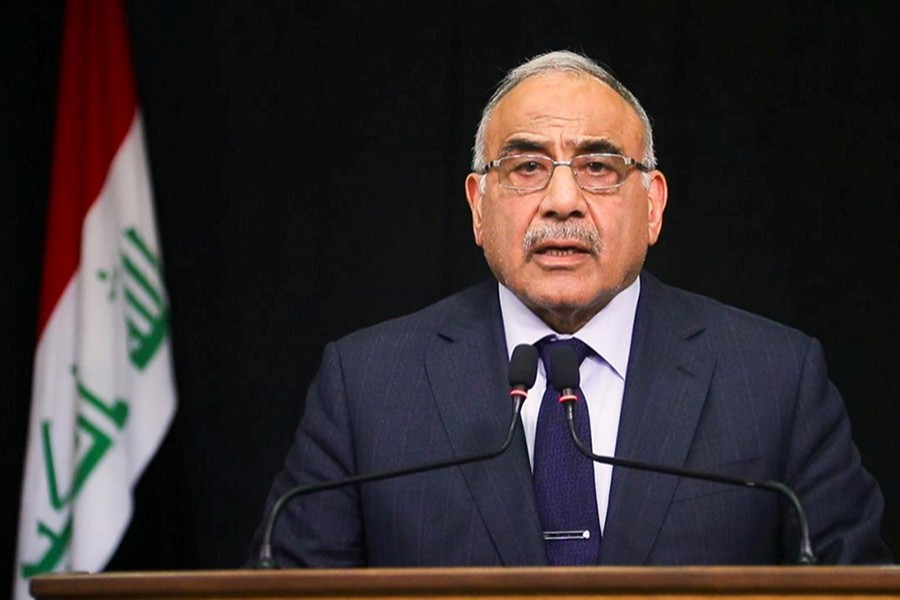 Iraqi Prime Minister Adel Abdul Mahdi gives a televised speech in Baghdad, Iraq on October 9, 2019 — Reuters/Files