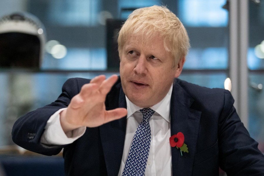 Britain's Prime Minister Boris Johnson visits Metropolitan Police training college in Hendon, London, Britain on October 31, 2019 — Reuters/Files