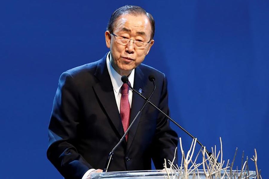 Former UN chief Ban Ki-moon arrives in city