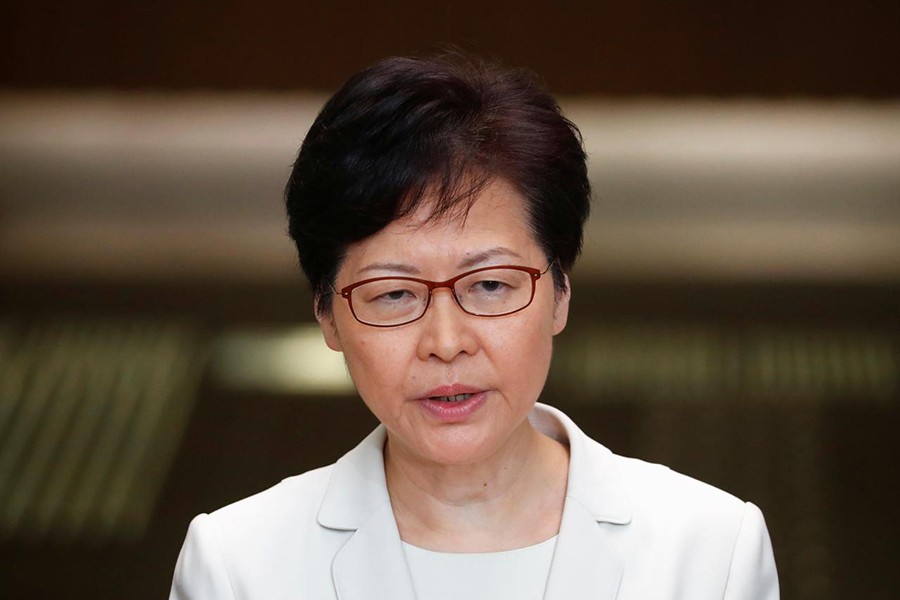 Hong Kong's Chief Executive Carrie Lam addresses a news conference in Hong Kong, China on September 5, 2019 — Reuters/Files