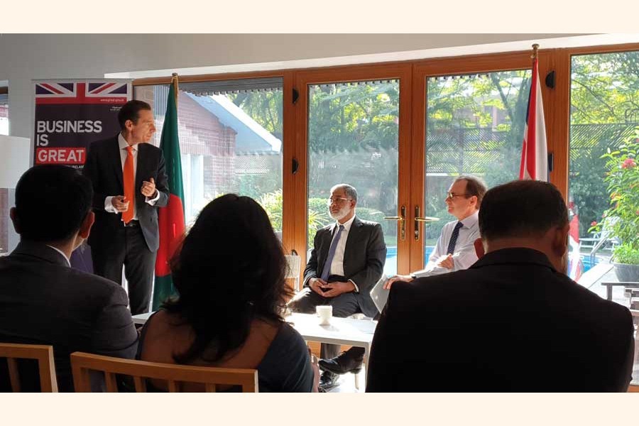 Md. Sirazul Islam, Executive Chairman of BIDA, seen at a breakfast meeting co-hosted by the British Business Group (BBG) and UK High Commissioner Robert Chatterton Dickson on Monday