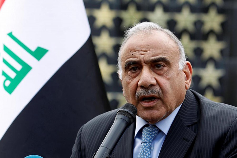 Iraqi Prime Minister Adel Abdul Mahdi seen in this undated Reuters photo
