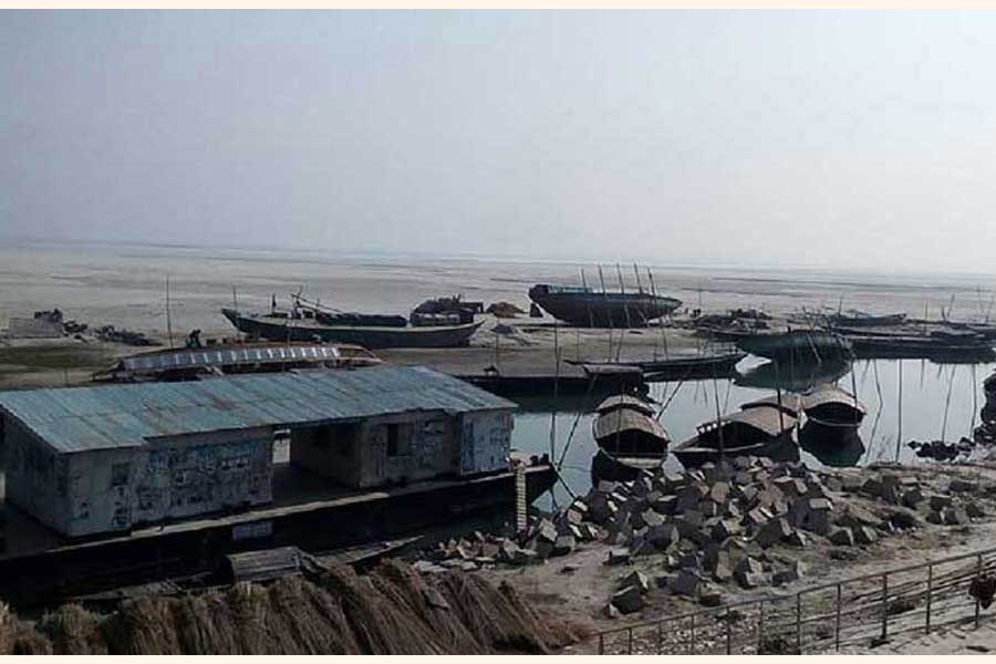 Chilmari River Port in Kurigram district 	— UNB Photo