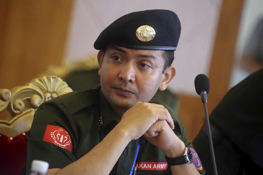 Tun Myat Naing, commander-in-chief of the Arakan Army, in Myanmar's Shan State