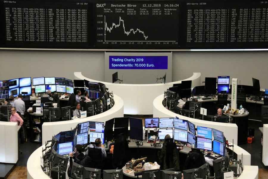 European shares hit record as trade, Brexit fog clears