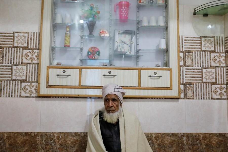 Munshi Ahmed, father of Zaheer Ahmed, who died during clashes with police following protests against a new citizenship law, sits inside house in Meerut, in the northern state of Uttar Pradesh, India, December 24, 2019. Reuters