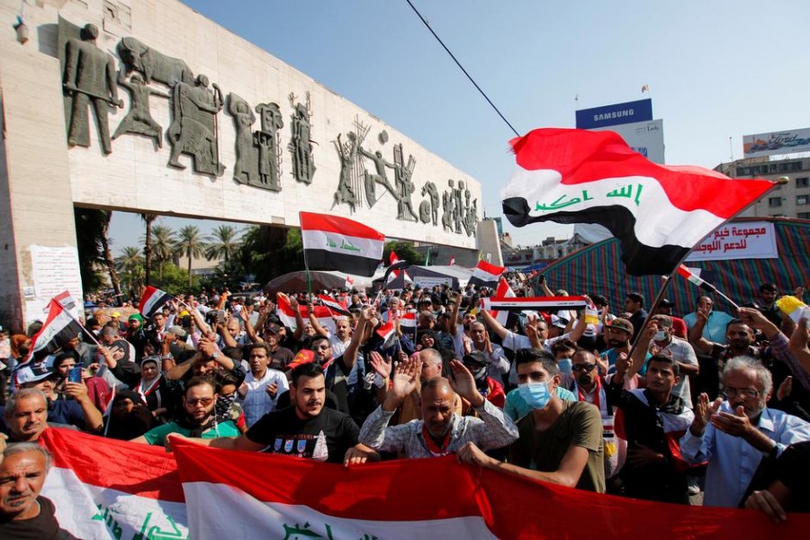 Representational image: Iraqi demonstrators take part at ongoing anti-government protests at Tahrir Square in Baghdad, Iraq, November 2, 2019. Reuters/Files