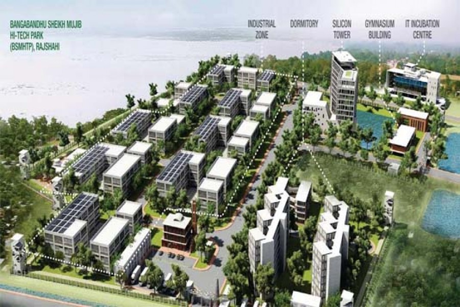 50pc of Bangabandhu Hi-tech Park work completed in Rajshahi