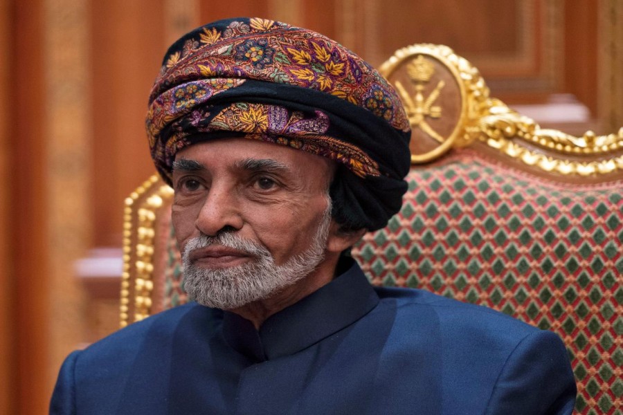 FILE PHOTO: Sultan of Oman Qaboos bin Said al-Said at the Beit Al Baraka Royal Palace in Muscat, Oman January 14, 2019. Andrew Caballero-Reynolds/Pool via REUTERS