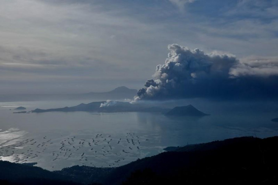 The errupting Taal Volcano is seen from Tagaytay City, Philippines on 13th January, 2020 — Reuters photo